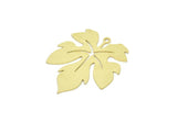 Brass Leaf Charm, Raw Brass Leaf Charms With 1 Loop, Leaf Earrings (32x26x0.60mm) SMP1944