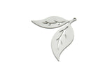 Steel Leaf Charm, Stainless Steel Leaf Charms With 1 Loop, Charm Pendants (29x42x0.80mm) SMP1945