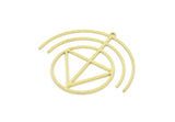 Brass Geometric Charm, Raw Brass Charms, Brass Earring Charms, Brass Charms for Jewelry Making (36x41x0.80mm) SMP1956