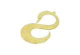 Brass Swan Charm, Raw Brass Swan Shaped Charms With 1 Loop, Findings (40x25x0.60mm) SMP1962