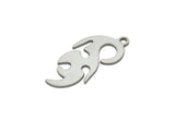 Steel Irregular Charm, Stainless Steel Irregular Shaped Charms With 1 Loop, Charm Pendants (22x10x0.80mm) SMP1967