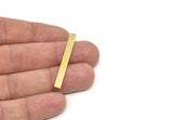Brass Stick Charm, Raw Brass Necklace Bars With 1 Hole, Findings, Earrings (42.5x4x1mm) SMP1984
