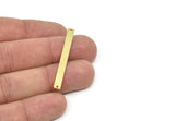 Brass Stick Charm, Raw Brass Necklace Bars With 2 Holes, Findings, Earrings (42.5x4x1mm) SMP1983