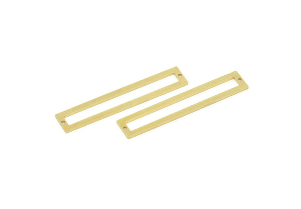Brass Stick Charm, Raw Brass Necklace Bars With 2 Holes, Findings, Earrings (47x9x1mm) SMP1986