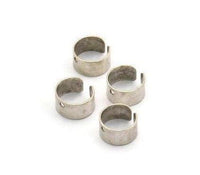 Silver Ear Cuffs, 24 Antique Silver Plated Brass Ear Cuffs With One Hole Round Findings (9mm) D0035 H0934
