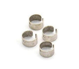 Silver Ear Cuffs, 24 Antique Silver Plated Brass Ear Cuffs With One Hole Round Findings (9mm) D0035 H0934