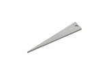 Steel Triangle Charm, Stainless Steel Tiny Triangle Charms With 1 Hole, Findings (31x5.5x0.80mm) SMP1862