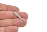 Steel Triangle Charm, Stainless Steel Tiny Triangle Charms With 1 Hole, Findings (31x5.5x0.80mm) SMP1862