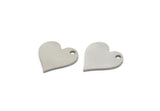 Steel Heart Charm, Stainless Steel Heart Charms With 1 Hole, Earrings, Pendants (12x12x0.80mm) SMP1997