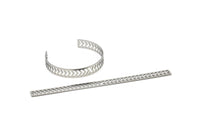 Adjustable Bangle Bracelet, Stainless Steel Flat Bracelet With 2 Holes, Steel Bracelet, Steel Bracelet Bangle (145x10x0.80mm) SMP1990