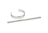 Adjustable Bangle Bracelet, Stainless Steel Flat Bracelet With 2 Holes, Steel Bracelet, Steel Bracelet Bangle (145x10x0.80mm) SMP1990