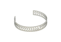 Adjustable Bangle Bracelet, Stainless Steel Flat Bracelet With 2 Holes, Steel Bracelet, Steel Bracelet Bangle (145x10x0.80mm) SMP1990