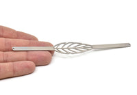 Adjustable Bangle Bracelet, Stainless Steel Flat Bracelet With 2 Holes, Steel Bracelet, Steel Bracelet Leaf Bangle (145x19x6x0.80mm) SMP1988