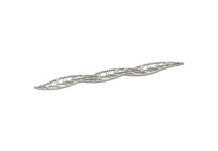 Adjustable Bangle Bracelet, Stainless Steel Flat Bracelet With 2 Holes, Steel Bracelet, Steel Bracelet Leaf Bangle (145x19x0.80mm) SMP1989