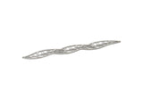 Adjustable Bangle Bracelet, Stainless Steel Flat Bracelet With 2 Holes, Steel Bracelet, Steel Bracelet Leaf Bangle (145x19x0.80mm) SMP1989