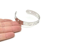 Steel Star Bracelet, Stainless Steel Flat Bracelet, Stainless Steel North Star Patterned Bangle, Bracelet Bangle (157x10x0.80mm) SMP1998