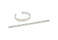 Steel Star Bracelet, Stainless Steel Flat Bracelet With 2 Holes, North Star Patterned Bangle, Bracelet Bangle (157x10x0.80mm) SMP1999