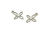 Steel Leaf Charm, Stainless Steel Leaf Charms With 1 Loop, Bracelet Parts, Tiny Leaf Charms (14x11x0.80mm) SMP1702