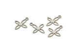 Steel Leaf Charm, Stainless Steel Leaf Charms With 1 Loop, Bracelet Parts, Tiny Leaf Charms (14x11x0.80mm) SMP1702