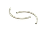 Silver Curved Tubes, 5 Antique Silver Plated Brass Square Curved Tubes (5x5x105) Bs 1528
