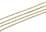 Brass Bead Chain, 3 Meters Raw Brass Bead Chain, Findings (3mm) BS 1011