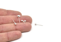 Silver Earring Post, 4 925 Silver Earring Posts, Irregular Shaped Earrings (Average Size : 7x4mm) P028