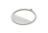 Steel Round Charm, Stainless Steel Round Charms With 1 Loop, Charms, Findings (25x0.80mm) SMP1898