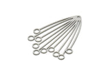 Steel Fringed Charm, Stainless Steel Fringe Shaped Charms With 1 Hole (44x33x0.80mm) SMP1906
