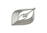 Steel Marquise Charm, Stainless Steel Marquise Charms With 1 Loop, Earrings, Pendants (44x32x0.80mm) SMP1907