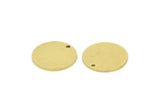 Brass Round Charm, Raw Brass Charms With 1 Hole, Pendants, Findings (16x1mm) A2650