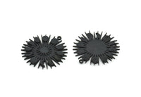 Ay Evreleri Tılsımı, Oksitlenmiş Siyah Pirinç Hilal Tılsımı, 1 Halka, Kolye Ucu (31x29mm) N1458