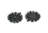 Ay Evreleri Tılsımı, Oksitlenmiş Siyah Pirinç Hilal Tılsımı, 1 Halka, Kolye Ucu (31x29mm) N1458
