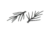 Siyah Dal Tılsımı, 1 Döngülü 4 Oksitlenmiş Siyah Pirinç Ağaç Dalı Tılsımı, Tılsımlar, Bulgular (41 mm) N1229