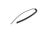Siyah Çivi Küpe Telleri, 1 Delikli 4 Oksitlenmiş Siyah Pirinç İğne Çubuğu Küpe Telleri (57x47x3x1mm) E378