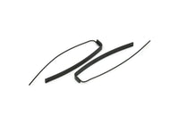 Siyah Çivi Küpe Telleri, 1 Delikli 4 Oksitlenmiş Siyah Pirinç İğne Çubuğu Küpe Telleri (57x47x3x1mm) E378