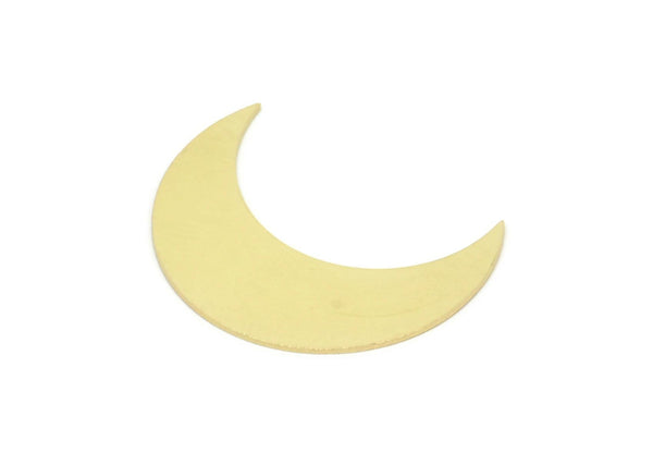 Brass Moon Blank, 8 Raw Brass Crescent Moon Shaped Blanks, Findings (29x10x0.60mm) SMP1911