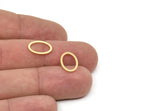 Brass Oval Charm, 24 Raw Brass Oval Charms, Earring Charms (13x9x0.80mm) SMP1916