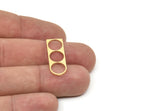 Brass D Shaped Charm, 8 Raw Brass D Shaped Charms, Findings (26x9x1mm) SMP1922