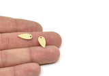 Brass Drop Charm, 24 Raw Brass Drop Charms With 1 Hole, Findings (14x7x0.80mm) SMP1929
