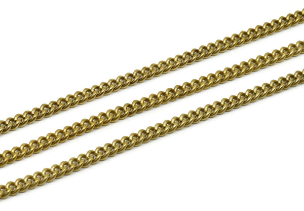 Link Chain, 1 M Raw Brass Open Chain, Brass Curb Chain (6x3mm) Z131