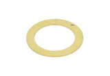 Brass Round Charm, 4 Raw Brass Round Shaped Charms With 1 Hole, 2 Holes And 6 Holes, Findings (28x0.80mm) SMP1933