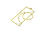 Brass Geometric Charm, Raw Brass Leaf Charms, Brass Earring Charms, Brass Charms for Jewelry Making (35x20x0.80mm) SMP1940