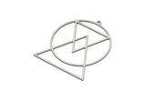 Steel Geometric Charm, Stainles Steel Geometric Charms, Steel Earring Charms, Steel Charms for Jewelry Making (38x31x0.80mm) SMP1973