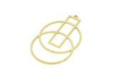 Brass Geometric Charm, Raw Brass Charms, Brass Earring Charms, Brass Charms for Jewelry Making (43x26x0.80mm) SMP1965