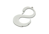 Steel Swan Charm, Stainless Steel Swan Shaped Charms With 1 Loop, Findings (40x25x0.80mm) SMP1962