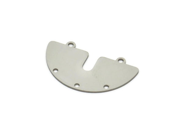 Steel Charm, Stainless Steel, Charm Pendants, U Shaped Charms, Steel Semi Circle Charms With 2 Loops And 3 Holes (17x30x0.80mm) SMP1947