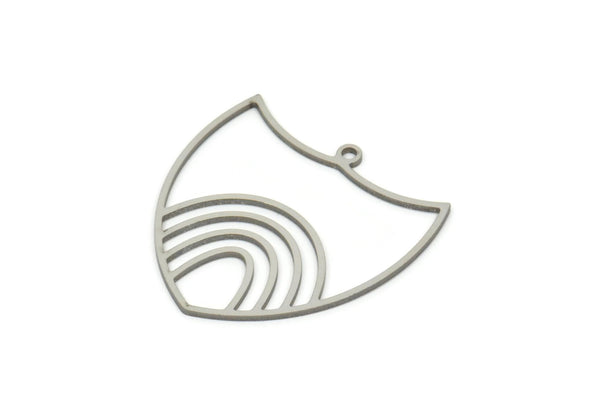 Steel Shield Charm, Stainless Steel Shield Shaped Charms With 1 Loop, Charm Pendants, Findings (26.5x26.5x0.80mm) SMP1977