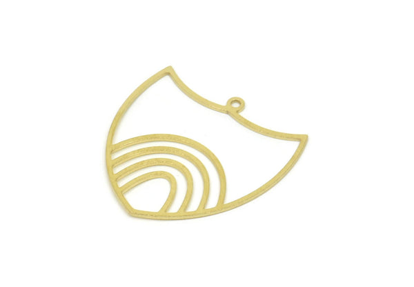 Brass Shield Charm, Raw Brass Shield Charms With 1 Loop, Charm Pendants, Findings (26.5x26.5x0.60mm) SMP1977