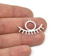 Steel Charm, Stainless Steel, Steel Pendants, Charm Pendants, Steel Eye Charms With 1 Loop (21x31x0.80mm) SMP1968