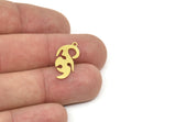 Brass Irregular Charm, Raw Brass Irregular Shaped Charms With 1 Loop, Findings, Charm Pendants (22x10x0.60mm) SMP1967